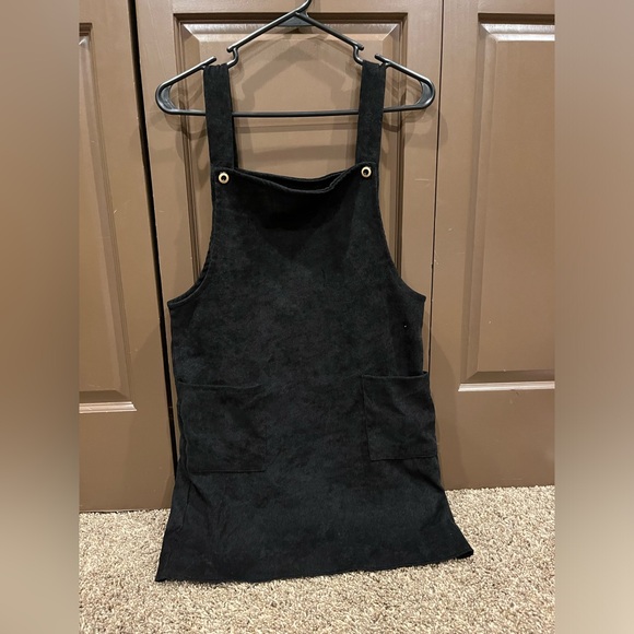 Dresses & Skirts - Black corduroy overall dress